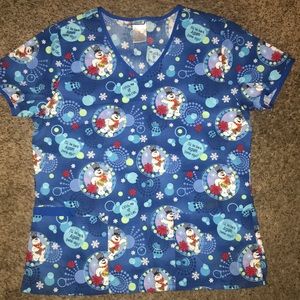 Frosty ☃️ the snowman scrub top